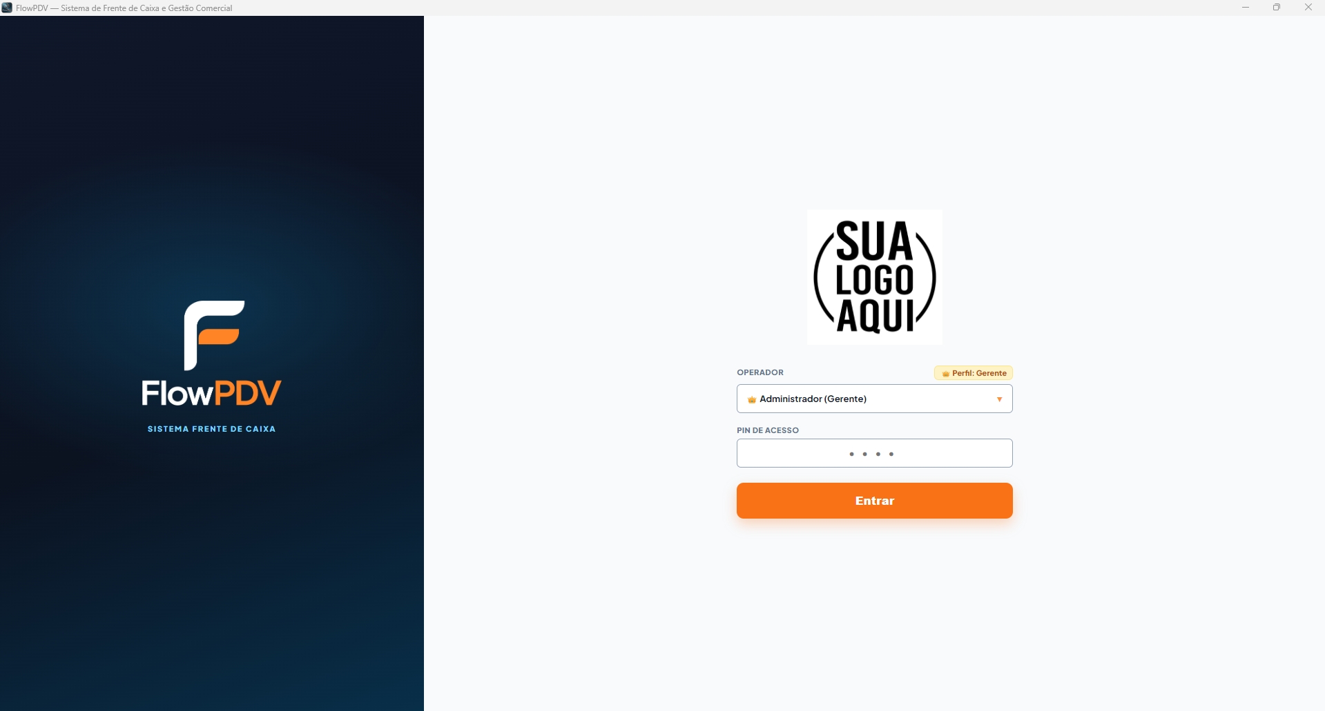 Acesso por operador do FlowPDV
